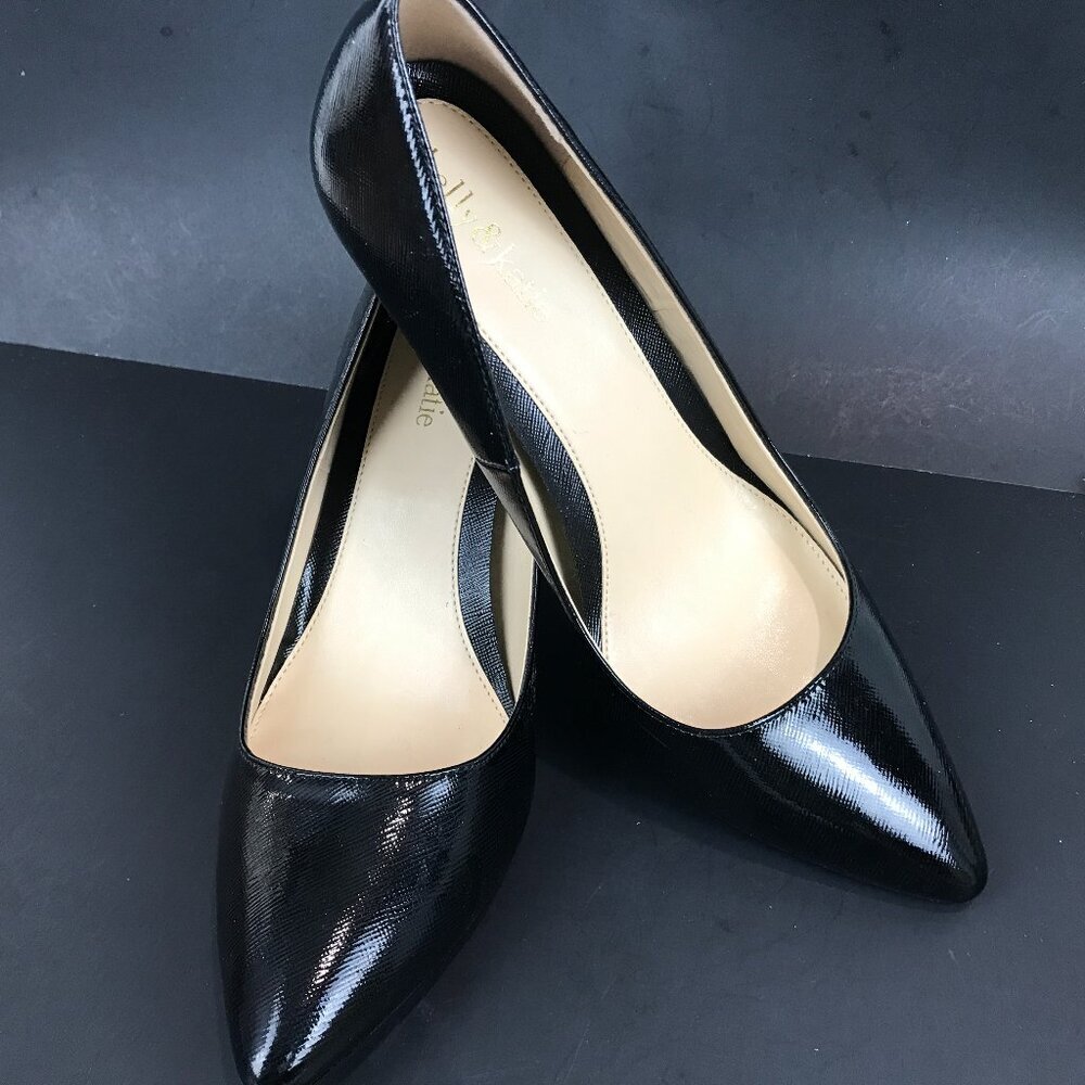 Black faux leather Kelly & Katie 3" heels size 9